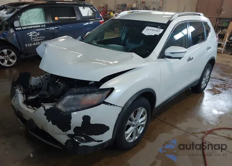 2016 Nissan Rogue Sv из США, поврежденный, VIN KNMAT2MV4GP656443